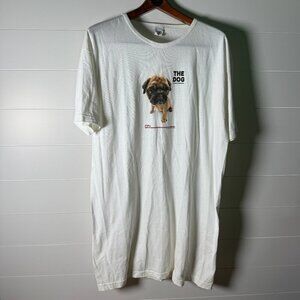 Gariani "The Dog" Pug Artist Collection Nightshirt White with Pug Pic-Vintage